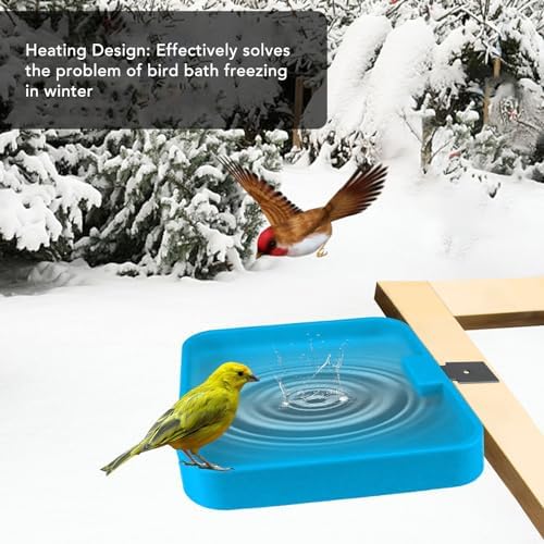 Heated Bird Bath Deicer 75W Deck Mount with 3.9 Inch Clamp Electric Water Heater for Winter Easy Clean (Water Tray) - Image 6