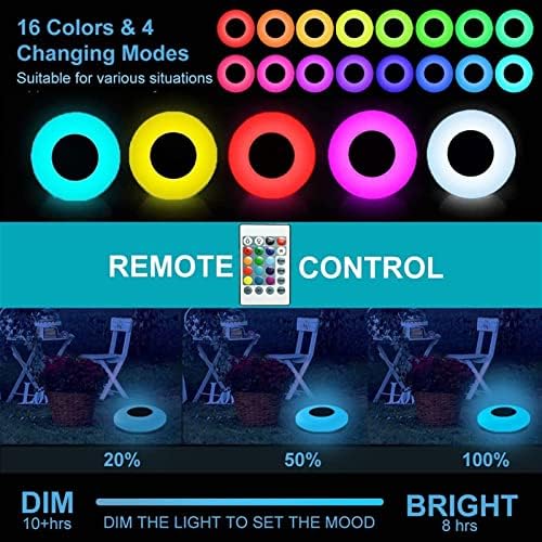 Solar Light Floating Pool Waterproof Outdoor Solar Garden Lights Remote Control Led Lights for Swimming Pools Party Decoration(Heart Shape) - Image 4