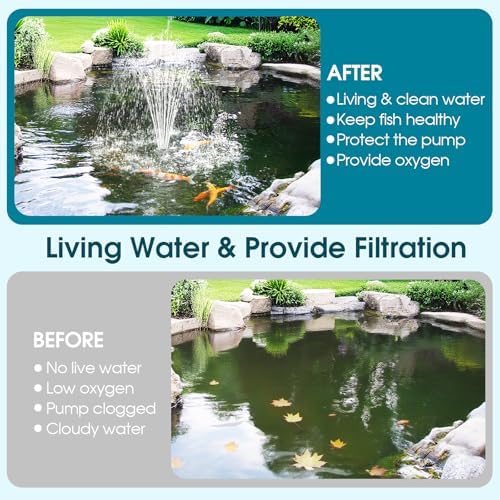 Antfraer Pond Filter Built-in UV Clarifier, 660GPH 40W Pond Filter with Water Pump Kit, Filter Box for Outdoor Ponds, Fish Tank Garden Clean & Clear Add Water Features (Corded Electric) - Image 2