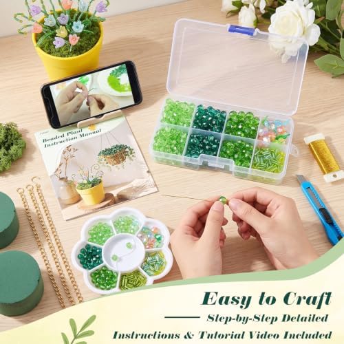 Ohanniewa Beaded Plant Kit with Suncatcher Beads, Tulip Beads, Decor Gift - Image 4