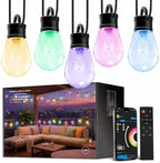 CDN Outdoor String Lights 80FT, RGBW Smart Patio Lights with 30 LED Bulbs by CDNLighting