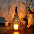 Candlestick Candle Barrels Moroccan Style Retro Lanterns Projection Lights Hollowed-Out Decorations Home Ramadan Hanging Outdoor Indoor Courtyard Porch Festival Weddings - Image 6