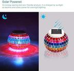 yuans Solar Table Light, Solar Mosaic Lights Color Changing Solar Glass Ball Garden Lights Waterproof Solar Night Lights Table Lamps (F) - Image 6