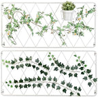 MyGift Wall Garden Trellis, White Metal Lattice Panels Set of 2 by MyGiftHome