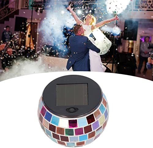 Solar Decorative Light, Color Changing Solar Powered Glass Mosaic Ball Led Garden Lights, Colorful Hanging Solar Lantern Decorative, Mosaic Glass Solar Lamp, for Garden Outside - Image 6