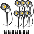 10W Low Voltage Landscape Lights 12V Landscape Lighting with Connectors Warm White Waterproof Outdoor Spotlights for Trees Pathway Lawn Yard （7 Pack） by GLW
