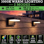 Solar Fence Lights, Motion Sensor, 2 Modes, 3000K Warm, 2pk - Image 3