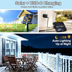 KNONEW 203FT 600LED Solar Fairy String Lights Outdoor Cool White 8 Modes - Image 3