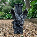 OLOMA Gothic Gargoyle Concrete Garden Statue Mythic Creature Sculpture Outdoor Yard Decor Handmade Guardian Figurine Patio Lawn Ornament Fantasy Architectural Accent Halloween Decor by OLOMA