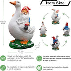 Goose Gnome Garden Statue, Funny Goose Outdoor Decor, Garden Gnome - Image 6
