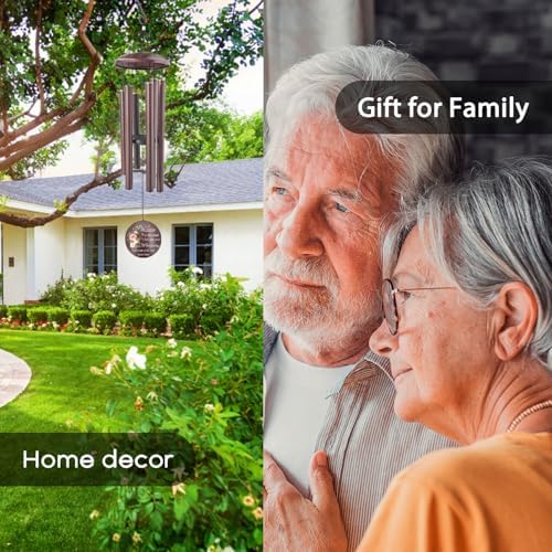 ASTARIN 36" Large Deep Tone Personalized Sympathy Wind Chimes, Memorial Wind Chime for Loss of Mother Father Loved One, Hummingbird Bereavement Gifts Decor Outdoor - Image 2