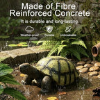SKYFIRE Large Turtle Statues for Garden - 29.5' x 15.3' x 11.8' Fiber Reinforced Concrete Tortoise Sculpture, Garden Sculptures & Statues for Outdoors, Lawn, Yard, Indoor Outdoor Decor - Image 5
