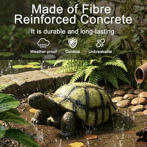 SKYFIRE Large Turtle Statues for Garden - 29.5' x 15.3' x 11.8' Fiber Reinforced Concrete Tortoise Sculpture, Garden Sculptures & Statues for Outdoors, Lawn, Yard, Indoor Outdoor Decor - Image 5