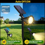 Solar Spot Lights Outdoor Waterproof, 18 LED Solar Powered Landscape Lighting Low Voltage Auto On/Off for Garden, Yard, Tree, Flag, Wall, Pathway, 4 Pack - Image 3