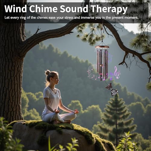 33" Metal Memorial Wind Chimes, for Family and Friends - Image 3