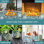 NUPICK 20 Pound Fire Glass, 1/2 Inch Reflective Fire Pit Glass - Image 5
