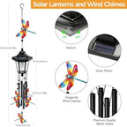 Large Solar Dragonfly Wind Chimes, Gifts for Women Mom Grandma Wife Sister Daughter Neighbor, Black Metal Wind Chimes with Wind Catcher, Solar Decor Lights for Outdoor Garden Patio Yard Porch Window - Image 2