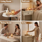Battery Operated Lamp Timer, Cordless Table Lamp for Shelf Decor, Diamond - Image 5