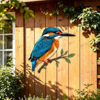 Kingfisher Bird Metal Wall Art Rustic Iron Plaque for Home Garden Decor Outdoor Patio Living Room Elegant Wildlife Hanging Ornament (16 INCH) - Image 4