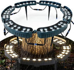 LED Ring Tree Light, Outdoor Waterproof Landscape Spotlight, Die-Cast Aluminum Tree Hug Uplights with Ground Stake for Garden Pathway Accent, Circular Wrap Around Lamp(Warm White,72W(24v)) by Unknown