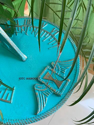 Brass Sundial 10" Turquoise Blue Vintage Sundial for Yard Decorations Outdoor Garden Art Gift Sundials, Birthday Gift, Anniversry Sundial, Couple Gift Idea - Image 5