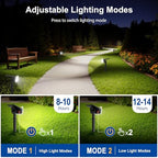 LETMY Solar Spot Lights Outdoor Waterproof with Bigger LED, 6 Pack Auto ON/OFF 135°Adjustable Solar Lights Outdoor, 2-in-1 Wall Lights & 2 Modes Landscape Spotlights for Tree Yard Pathway Garden Decor - Image 5