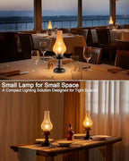 UMEXUS Vintage Rechargeable Cordless Table Lamp, Small Battery Powered Lamp - Image 6
