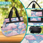Cute Garden Tool Bag Organizer Heavy Duty Clouds Rainbow Gardening Tote Bag with 10 Pockets for Women Men Gardening Gifts - Image 6