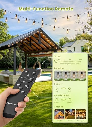 Brightown 158FT Solar String Lights Outdoor, IP65 Waterproof, Remote, Timer - Image 2