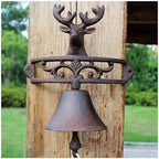 Cast Iron Dinner Bell, Cast Iron Doorbell, Outdoor Church School Antique Vintage Style Large Cast Iron Dinner Farm Bell Cast Iron Doorbell by Unknown