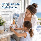 Solar Beach Gnome Statue: Nautical Figurine with Starfish Light - Image 4