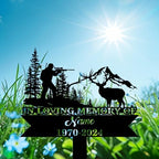 Personalized Hunter Grave Marker Elk Hunting Memorial Garden Stake 8-24 inch Hunter Dad Loss Gift, Hunter Memorial Gift Loss of Loved One (Elk Hunting) - Image 4