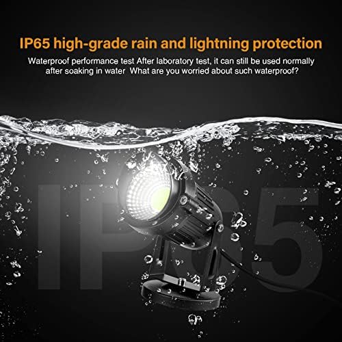 Landscape Lights - 5W 110V Outdoor Spotlight - Waterproof IP65-3000K Cool White LED Landscape Lights - 5ft Cable for Yard Garden Patio Driveway House (Include Spike) (4 Pack) - Image 5