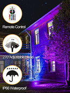 ZUCKEO 5W RGB Landscape Lighting Color Changing Low Voltage Landscape Lights with Connector, 12V 24V Waterproof Outdoor LED Colored Spotlight Path Light for Yard Garden House (2Pack) - Image 5