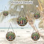 Botanical Bookshelf Stained Glass Window Hanging Suncatcher Gifts 12" - Image 7