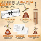 32 inch Golden Hummingbird Memorial Wind Chimes for Loss of Loved One - Image 4