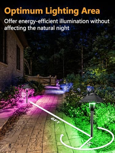 ZUCKEO RGBW Low Voltage Landscape Lighting 5W Color Changing Pathway Lights 12-24V Multi-Color LED Path Lights Waterproof for Yard Garden Walkway Holiday (12 Pack with Connectors) - Image 4