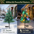 Solar Christmas Tree Lights Decorations-Waterproof XS Pathway Lights,4 Pack - Image 3