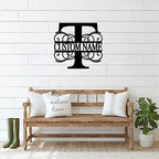 Metal Sign T Custom Name Initial Letter Monogram Retro with Holes Iron Metal Wall Decor Artwork Sign Decorative Metal Letter Word Sign for Living Room Entryway Decor Home Gift 24 Inch - Image 5