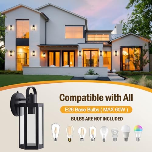 EJIAXIN Dusk to Dawn Outdoor Lighting Fixtures, 2 Pack Black Outdoor Lights - Image 7