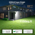 Onforu 55W Smart LED Flood Lights Outdoor, 5500LM, Tunable 2700K-6500K, APP Control, WiFi Alexa Security Lights with Timer & Adjustable 3 Head, IP65 Waterproof for House, Yard, Porch, Garage, Backyard - Image 3