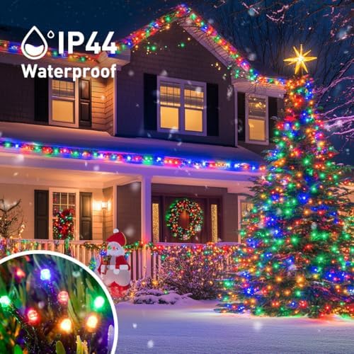JMEXSUSS 2 Pack Solar Christmas Lights, Total 400 LED 151FT, Multi-Colored - Image 5