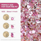NUPICK 10 Pound Fire Glass, 1/4 Inch Reflective Fire Pit Glass - Image 2