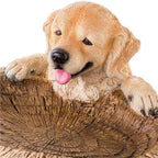 Garden Decor Garden Decoration Puppy Tree Ornaments Bird Bath Statue Dog Feeder Outdoor Decor - Image 4