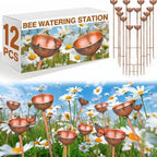 Teenyyou 12 Pcs Bee Watering Station for Garden Bee Metal Watering Cups by Teenyyou