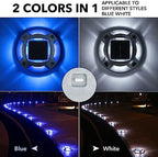 AGPTEK Solar Driveway Lights Outdoor 12 Pack, 2 Color Modes LED Deck Dock - Image 2