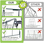 Heavy Duty 48"x16" Adjustable A-Frame Cucumber Trellis for Climbing Plants,iGreely Foldable Frame Rust-Proof Metal Trellis with Dense Grid,Perfect for Raised Beds, Garden,Tomatoes,Outdoor(Green) - Image 4