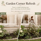 Vintage Lady Garden Trellis Stake, Rustic Garden Art Decor for Yard - Image 4