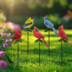 5 Pack Metal Bird Garden Stakes 20in Rustproof Yard Art Outdoor Decor - Image 2