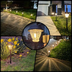 XMCOSY+ Solar Garden Lights Outdoor 6 Pack, Warm White Landscape Lighting - Image 2